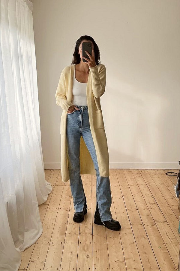 Midi Cardigan in Butter